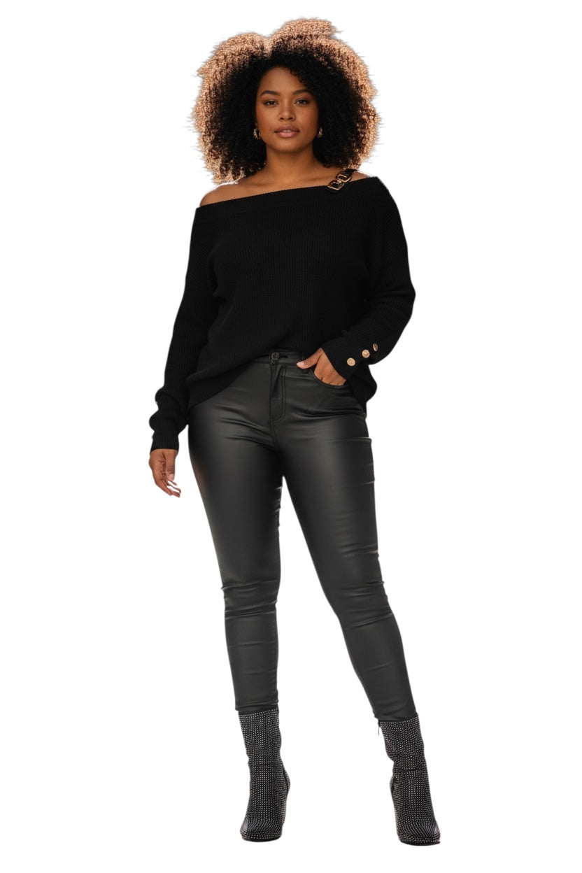 Black Shirt with Buckle