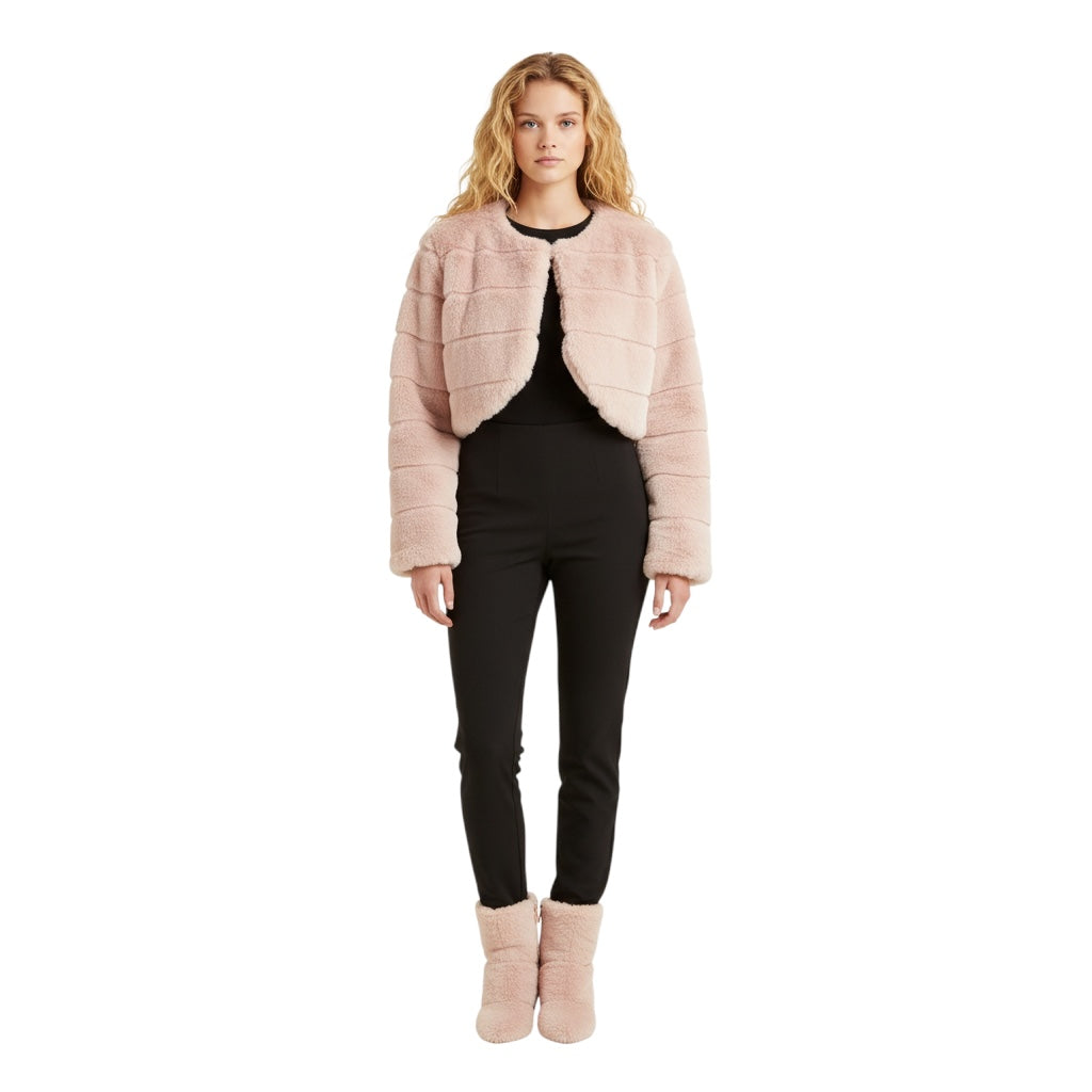 Soft Pink Furry Vest