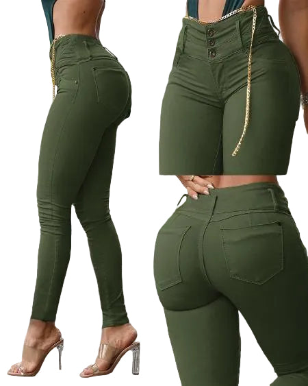 Green Skinny Pants