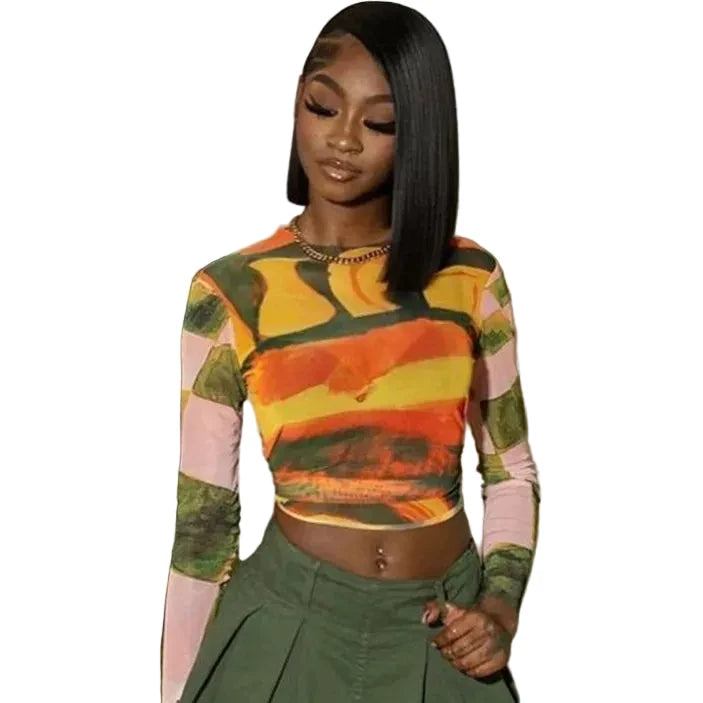 Multi-Colored Crop Top