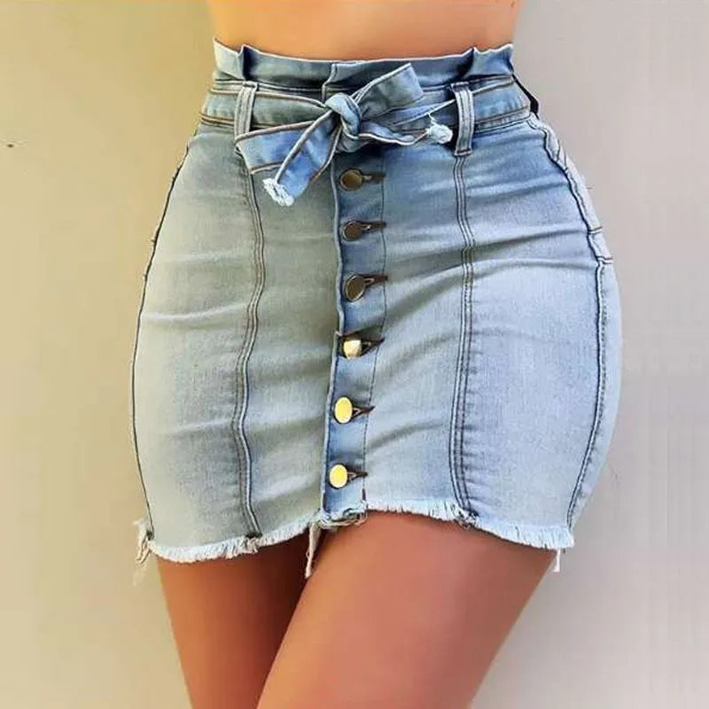Stretch Tight Denim Skirt