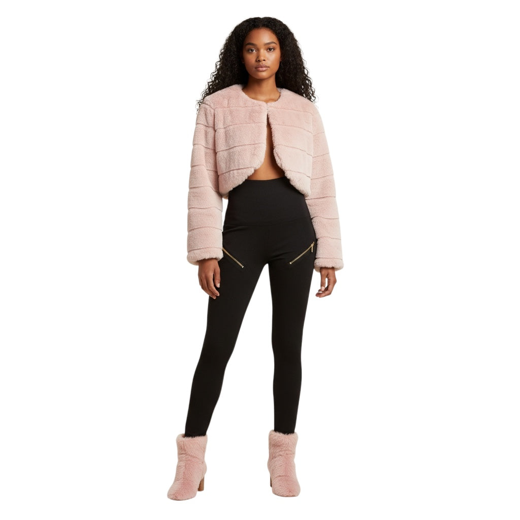 Soft Pink Furry Vest