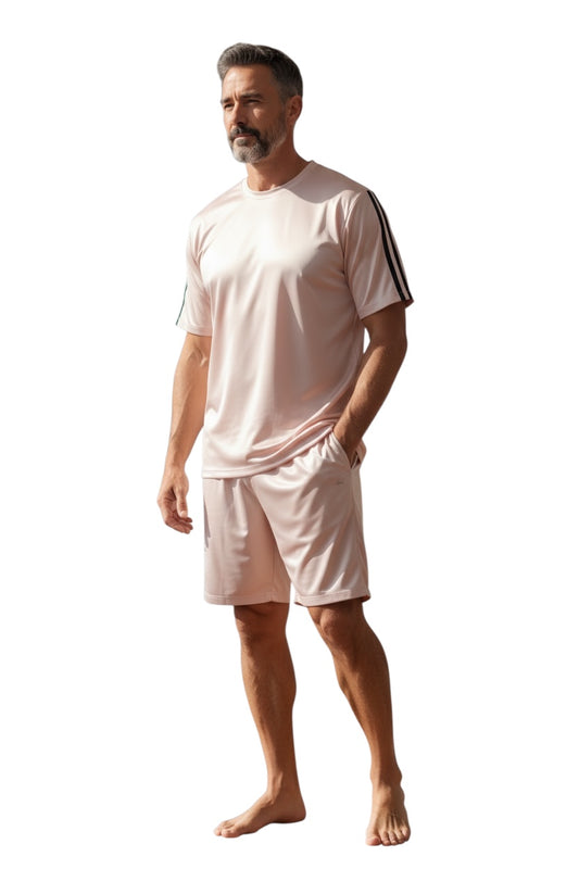 Men's Beige Shortset