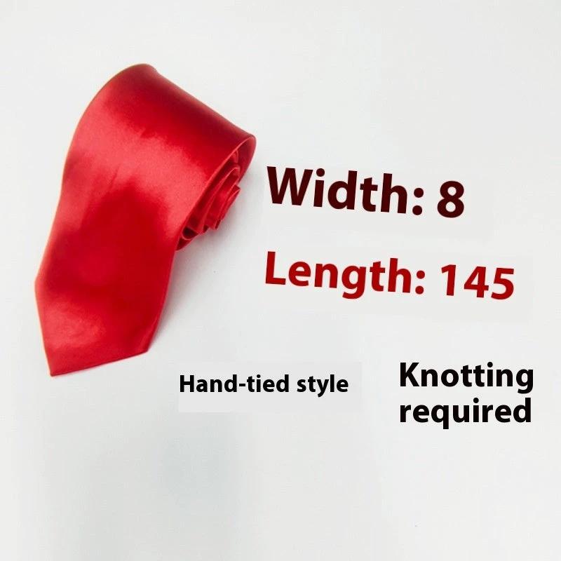 Men's 8cm Plain Suit Tie