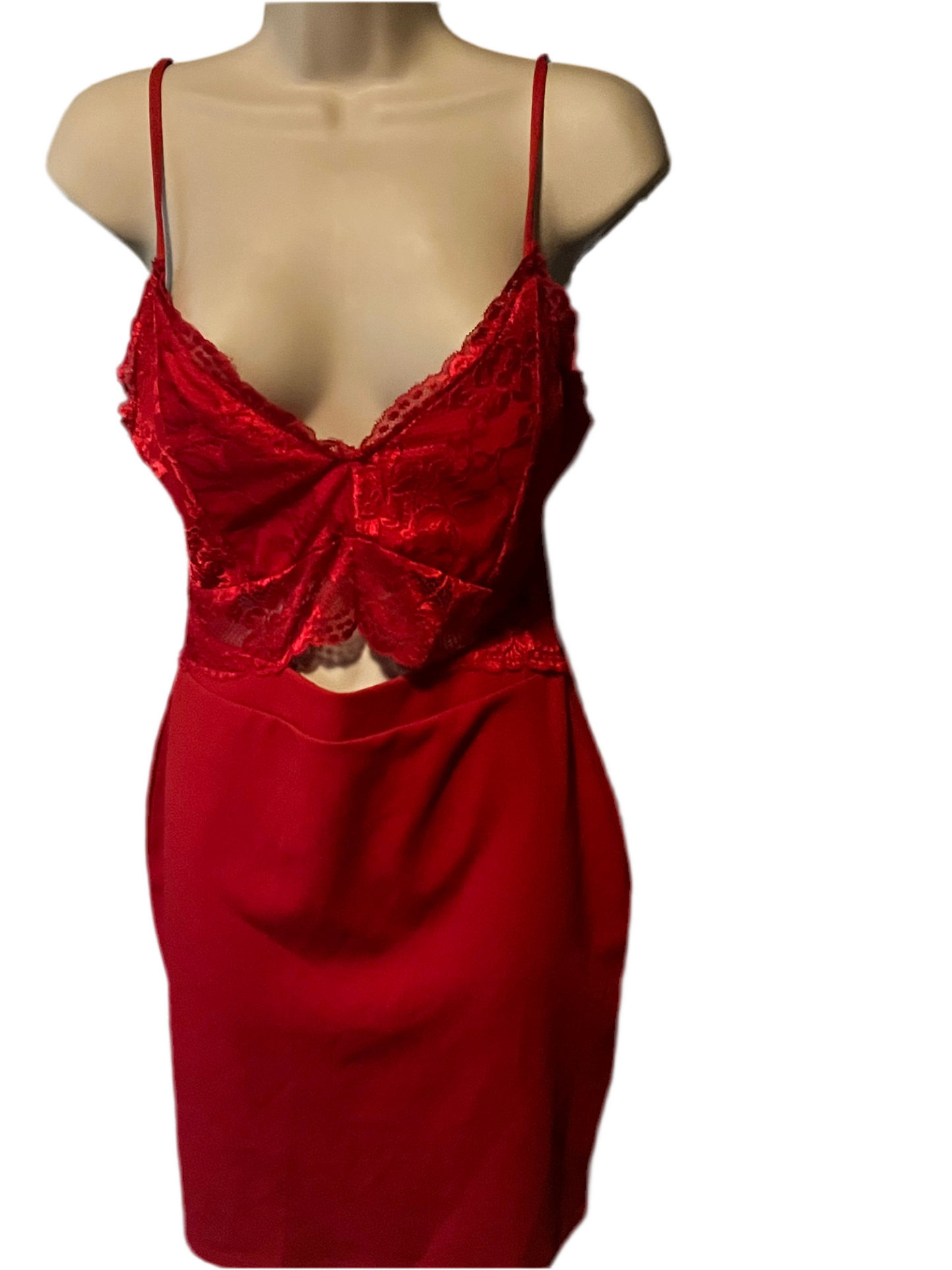 Red cutout Dress