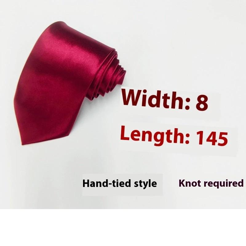 Men's 8cm Plain Suit Tie