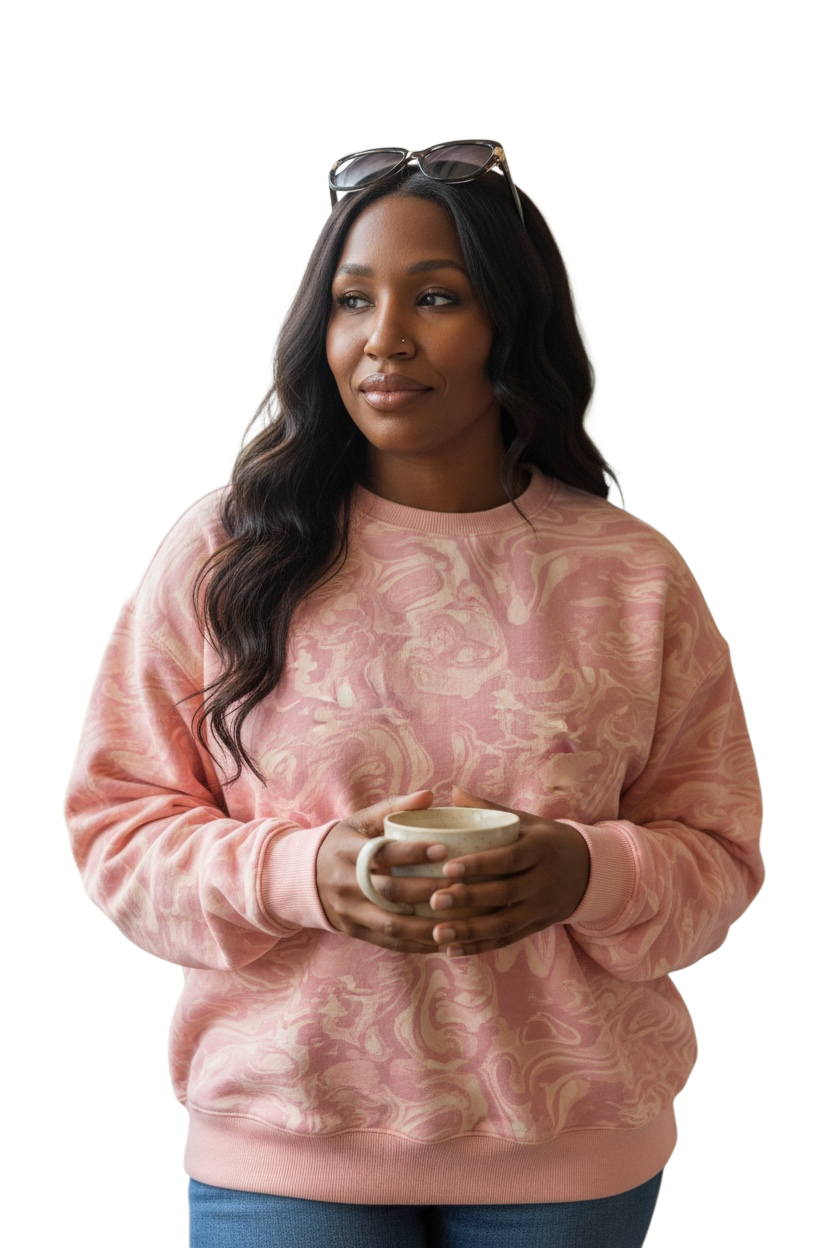 Pink Abstract Sweatshirt