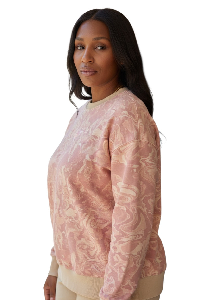 Pink Abstract Sweatshirt