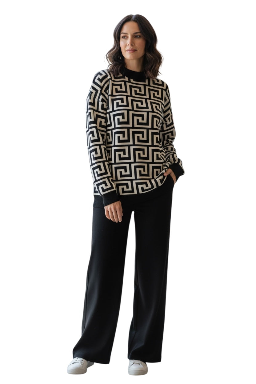 Geometry Sweater Pantsuits