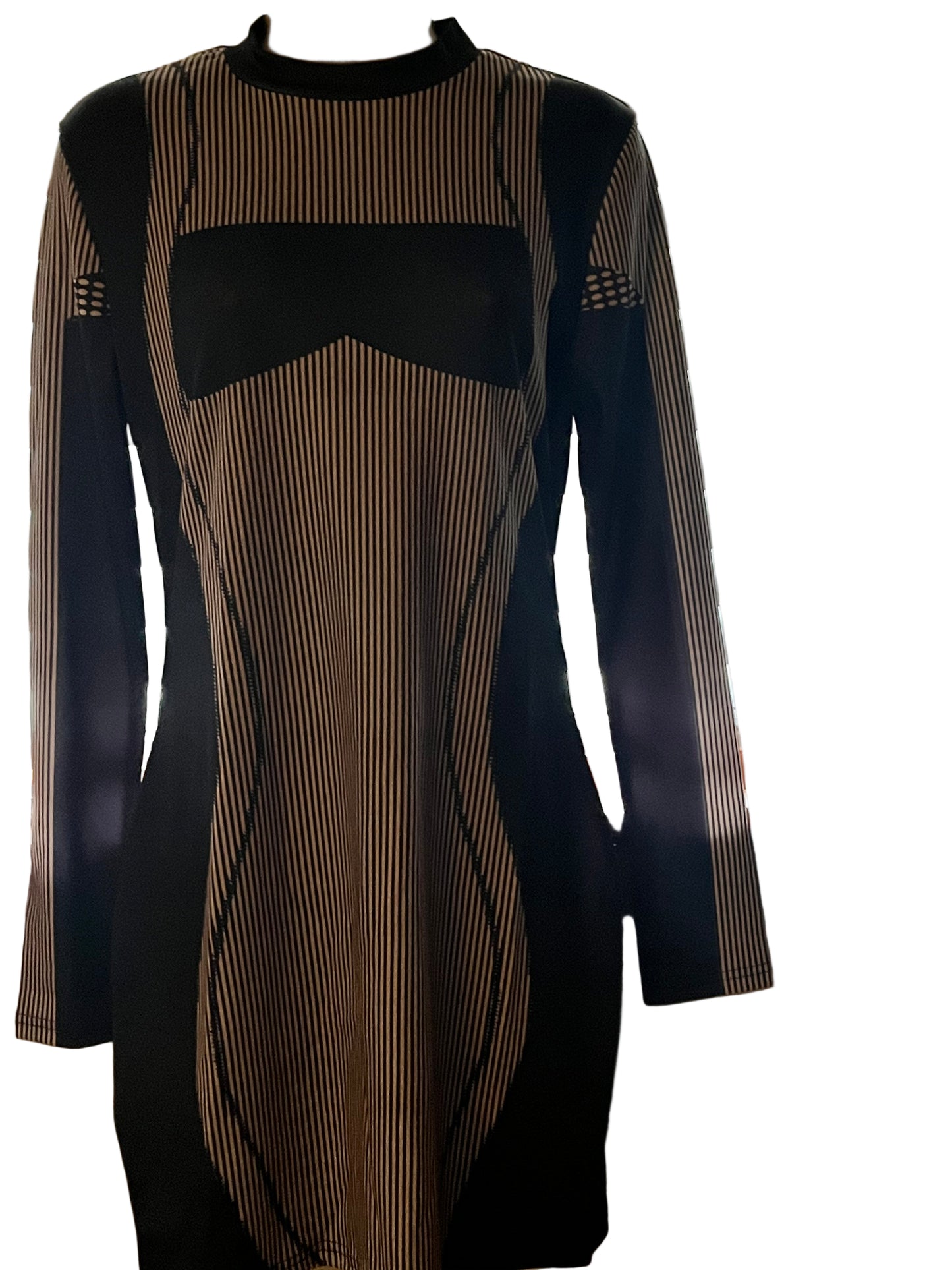 Sexy long-sleeve dress with or without a jacket.