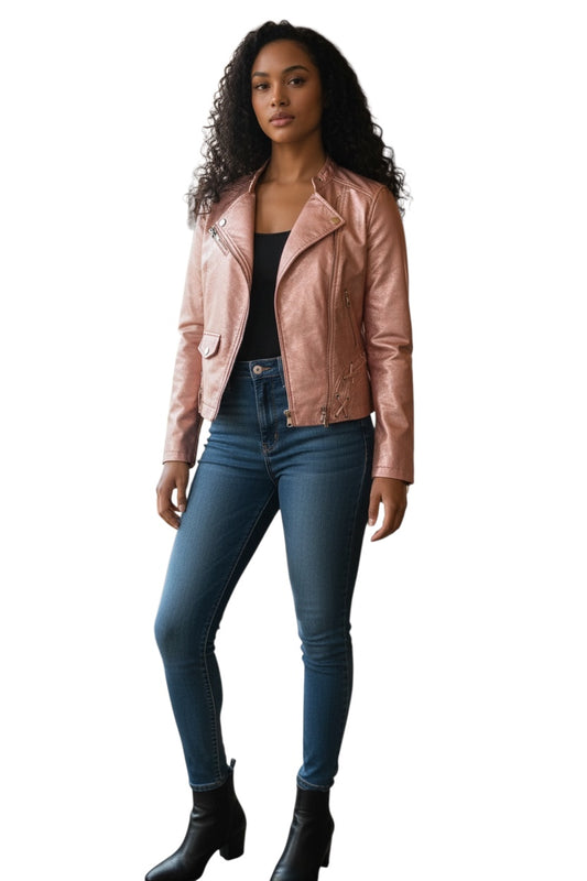 Pink motorcycle Jacket