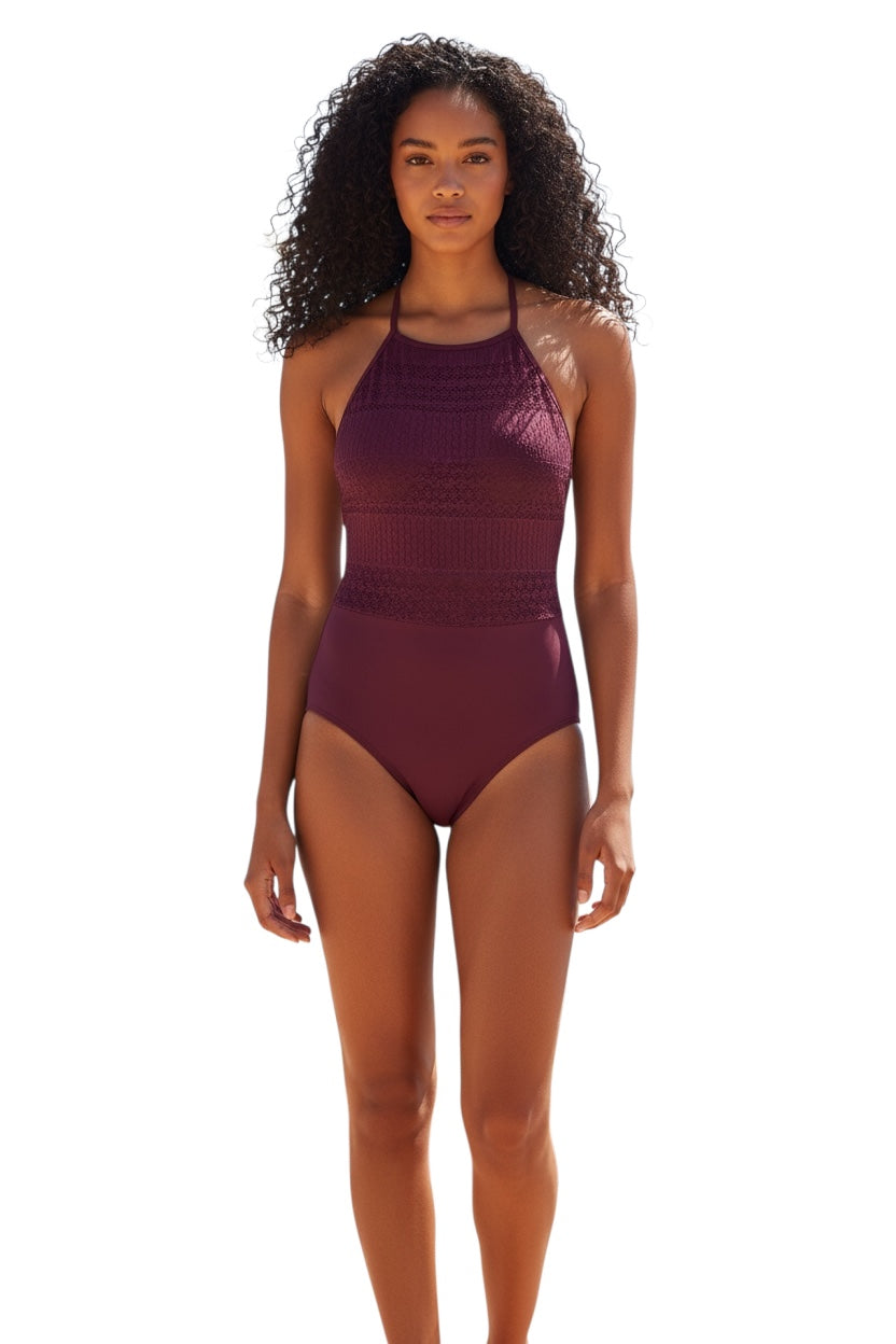 Burgundy Swimsuit