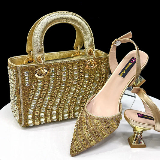 New Sale Italian Design Shoes With Matching Set- ED105