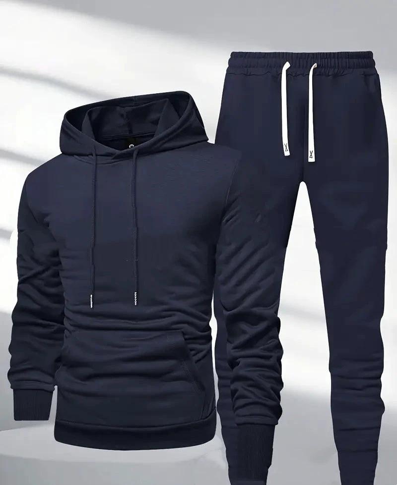 Men's Hooded Sweatshirt And Sweatpants Sports Suit