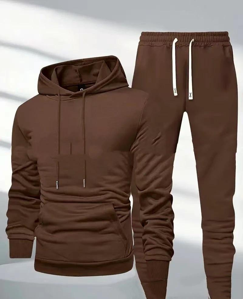 Men's Hooded Sweatshirt And Sweatpants Sports Suit