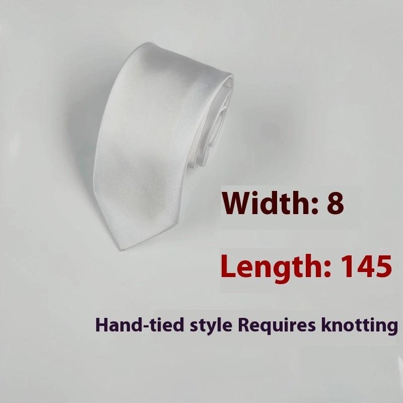 Men's 8cm Plain Suit Tie