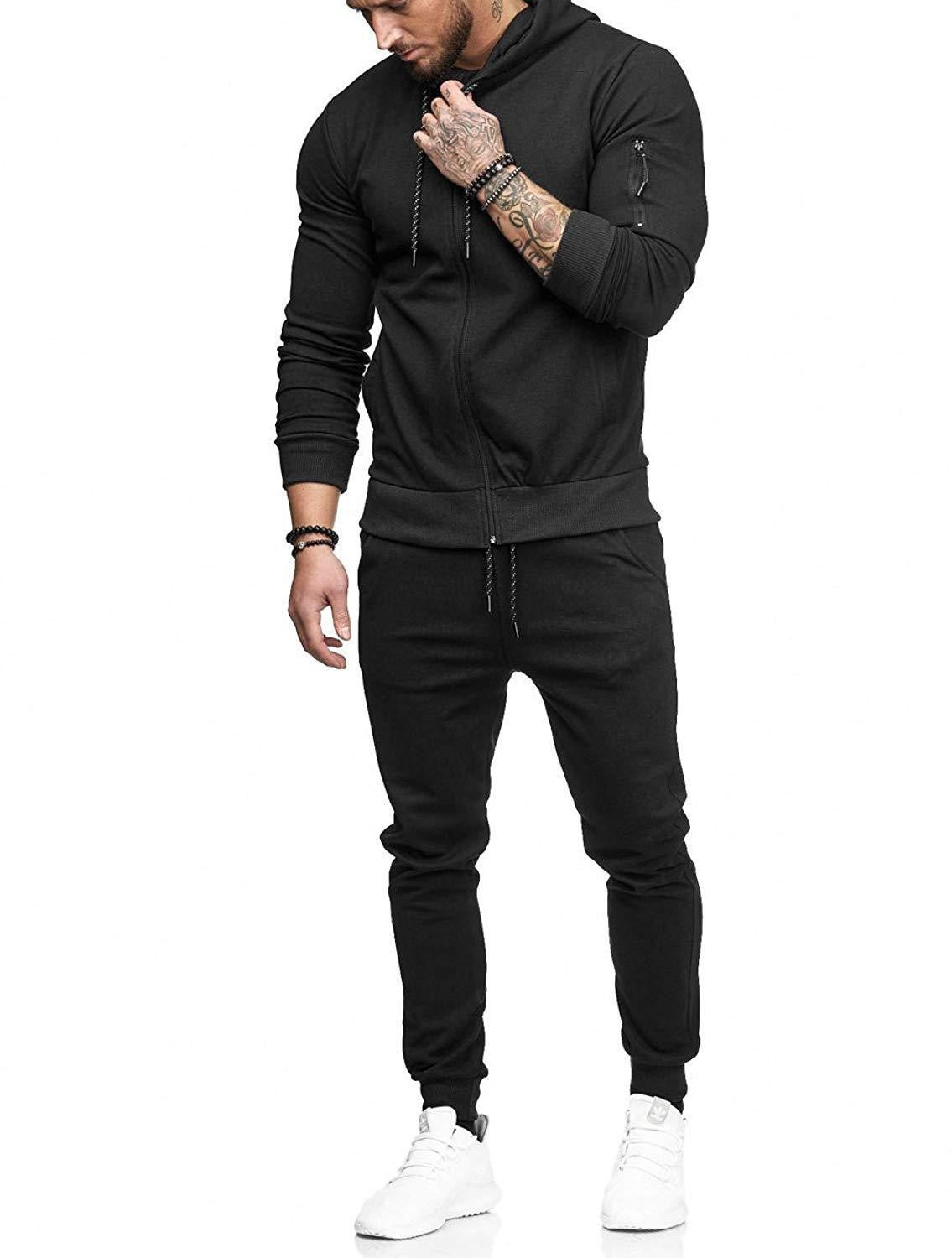 Men's Solid Color Pants Sets/Sweats