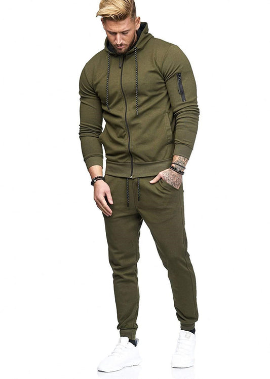 Men's Solid Color Pants Sets/Sweats